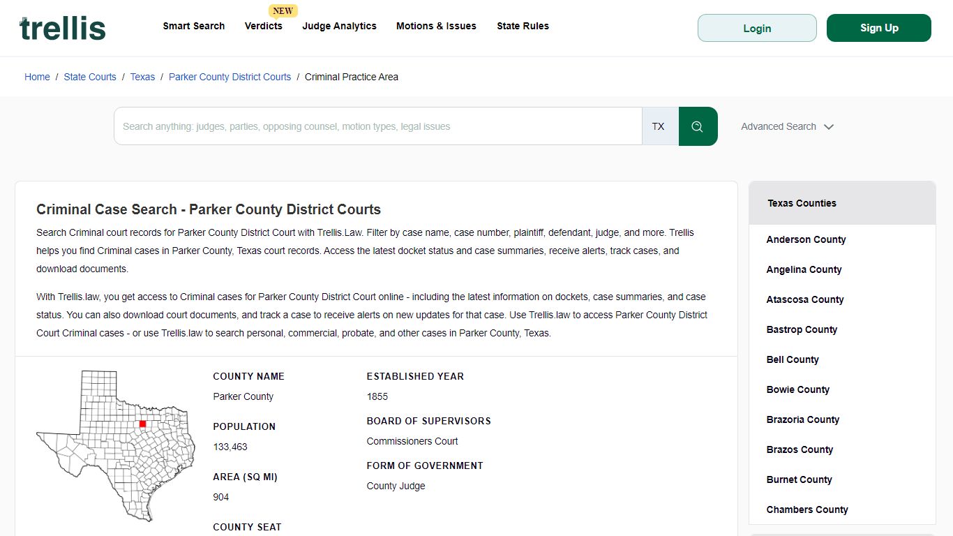 Criminal Case Search - Parker County District Courts