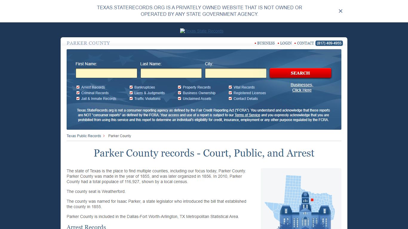 Parker County records - Court, Public, and Arrest